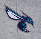 NBA CHARLOTTE HORNETS SCRIPT TAIL MEN'S RIB FLEECE SWEATPANT (HEATHER GRAY/BLACK)