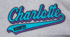 NBA CHARLOTTE HORNETS SCRIPT TAIL MEN'S RIB FLEECE SWEATPANT (HEATHER GRAY/BLACK)