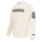 NBA CHARLOTTE HORNETS REVERSE FRENCH TERRY MEN'S DROP SHOULDER FLC CREWNECK (EGGSHELL)