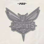 NBA CHARLOTTE HORNETS REVERSE FRENCH TERRY MEN'S DROP SHOULDER FLC CREWNECK (EGGSHELL)