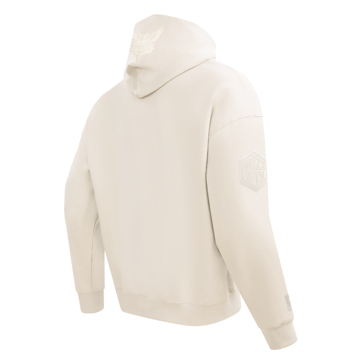 NBA CHARLOTTE HORNETS NEUTRAL CHANDAIL À CAPUCHON À ÉPAULES TOMBANTES POUR HOMME (COQUILLE D'ŒUF)