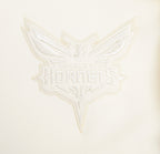 NBA CHARLOTTE HORNETS NEUTRAL CHANDAIL À CAPUCHON À ÉPAULES TOMBANTES POUR HOMME (COQUILLE D'ŒUF)