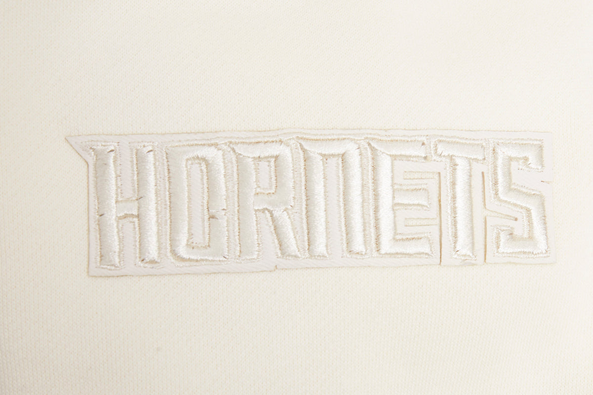 NBA CHARLOTTE HORNETS NEUTRAL CHANDAIL À CAPUCHON À ÉPAULES TOMBANTES POUR HOMME (COQUILLE D'ŒUF)