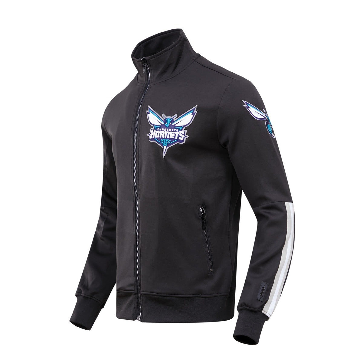 NBA CHARLOTTE HORNETS CLASSIC MEN'S TRACK JACKET (BLACK)