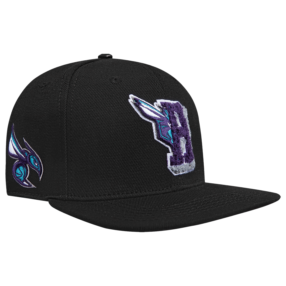 NBA CHARLOTTE HORNETS MASHUP UNISEX WOOL SNAPBACK HAT (BLACK)