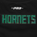 NBA CHARLOTTE HORNETS GAME DAY CLASSICS T-SHIRT BABY DOLL EN JERSEY SIMPLE POUR FEMME (NOIR)