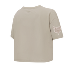 NBA CHARLOTTE HORNETS NEUTRAL T-SHIRT À COUPE CARRÉE POUR FEMME (TAUPE)
