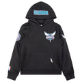 NBA CHARLOTTE HORNETS CLASSIC BIG BOY'S FLEECE PULLOVER HOODIE (BLACK)