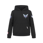 NBA CHARLOTTE HORNETS CLASSIC BIG BOY'S FLEECE PULLOVER HOODIE (BLACK)
