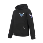 NBA CHARLOTTE HORNETS CLASSIC BIG BOY'S FLEECE PULLOVER HOODIE (BLACK)