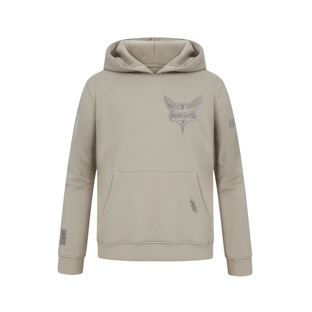NBA CHARLOTTE HORNETS NEUTRAL BIG BOY'S FLC PO HOODIE (TAUPE)