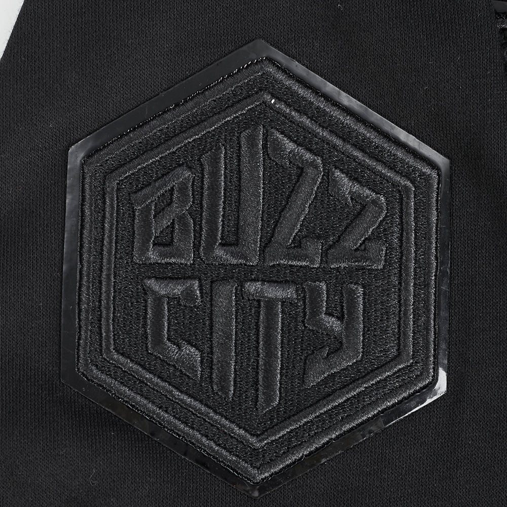 NBA CHARLOTTE HORNETS TRIPLE BLACK CHANDAIL À CAPUCHON EN MOLLETON POUR GARÇON JUNIOR (NOIR)