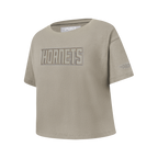 NBA CHARLOTTE HORNETS NEUTRAL BIG GIRL'S SS BOXY TEE (TAUPE)