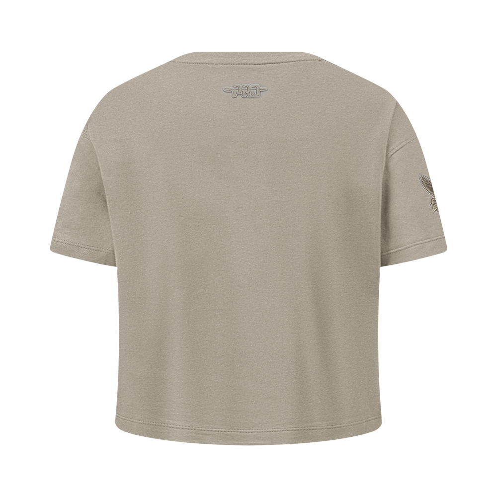 NBA CHARLOTTE HORNETS NEUTRAL BIG GIRL'S SS BOXY TEE (TAUPE)