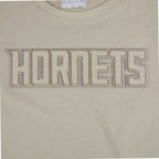 NBA CHARLOTTE HORNETS NEUTRAL BIG GIRL'S SS BOXY TEE (TAUPE)