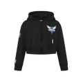 NBA CHARLOTTE HORNETS CLASSIC CHANDAIL À CAPUCHON EN MOLLETON À GLISSIÈRE POUR FILLE JUNIOR (NOIR)