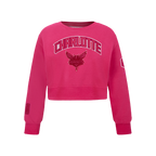 NBA CHARLOTTE HORNETS TRIPLE PINK BIG GIRL'S FLC CREWNECK (BEETROOT PURPLE)