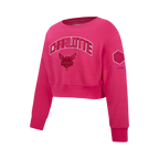 NBA CHARLOTTE HORNETS TRIPLE PINK BIG GIRL'S FLC CREWNECK (BEETROOT PURPLE)