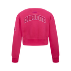 NBA CHARLOTTE HORNETS TRIPLE PINK BIG GIRL'S FLC CREWNECK (BEETROOT PURPLE)