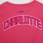 NBA CHARLOTTE HORNETS TRIPLE PINK BIG GIRL'S FLC CREWNECK (BEETROOT PURPLE)