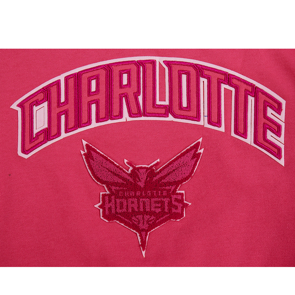 NBA CHARLOTTE HORNETS TRIPLE PINK BIG GIRL'S FLC CREWNECK (BEETROOT PURPLE)