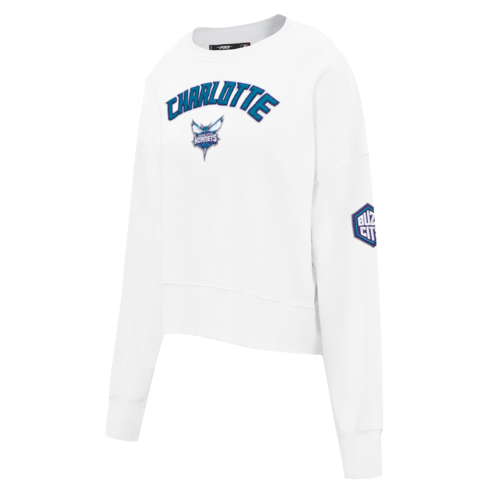 NBA CHARLOTTE HORNETS CLASSIC WOMEN'S CREWNECK (WHITE)