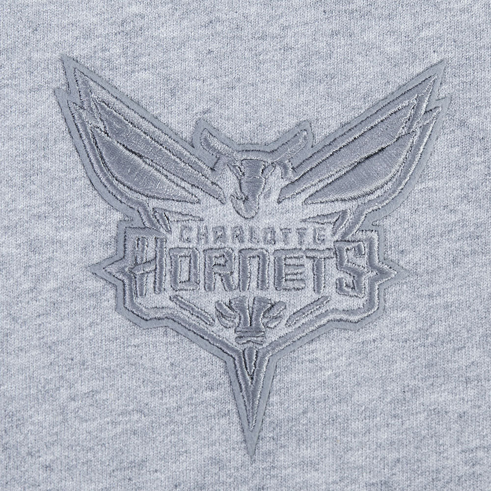 NBA CHARLOTTE HORNETS NEUTRAL WOMEN'S FLC CREWNECK (DARK HEATHER GRAY)