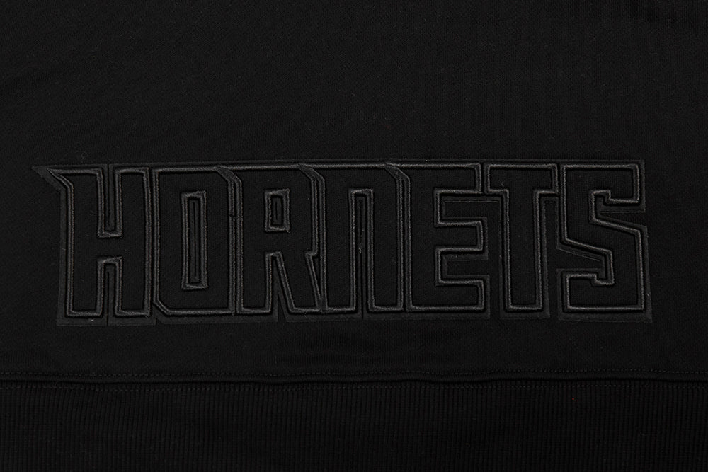 NBA CHARLOTTE HORNETS NEUTRAL CHANDAIL À CAPUCHON COURT POUR FEMME (NOIR)