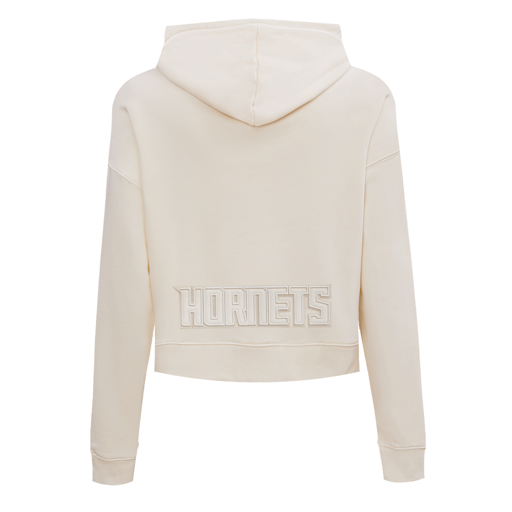 NBA CHARLOTTE HORNETS NEUTRAL CHANDAIL À CAPUCHON COURT POUR FEMME (COQUILLE D'ŒUF)