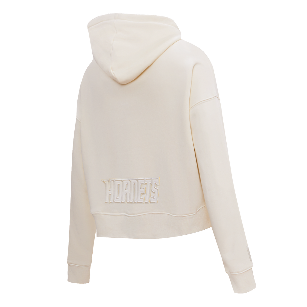 NBA CHARLOTTE HORNETS NEUTRAL CHANDAIL À CAPUCHON COURT POUR FEMME (COQUILLE D'ŒUF)