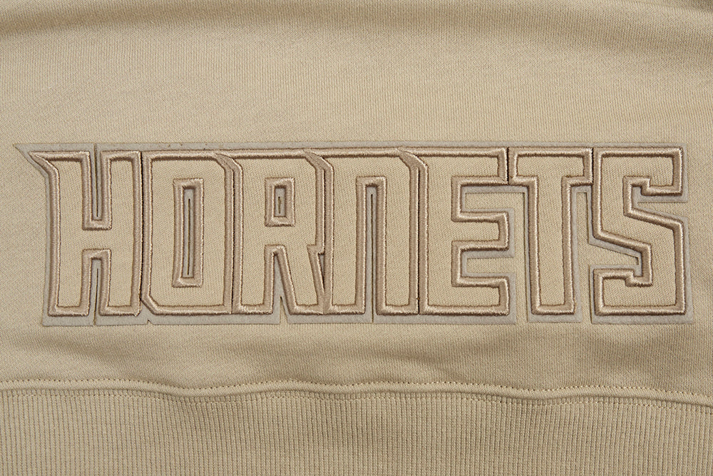 NBA CHARLOTTE HORNETS NEUTRAL CHANDAIL À CAPUCHON COURT POUR FEMME (TAUPE)