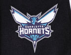 NBA CHARLOTTE HORNETS SCRIPT TAIL WOMEN'S WOOL VARSITY JACKET (BLACK/WHITE)