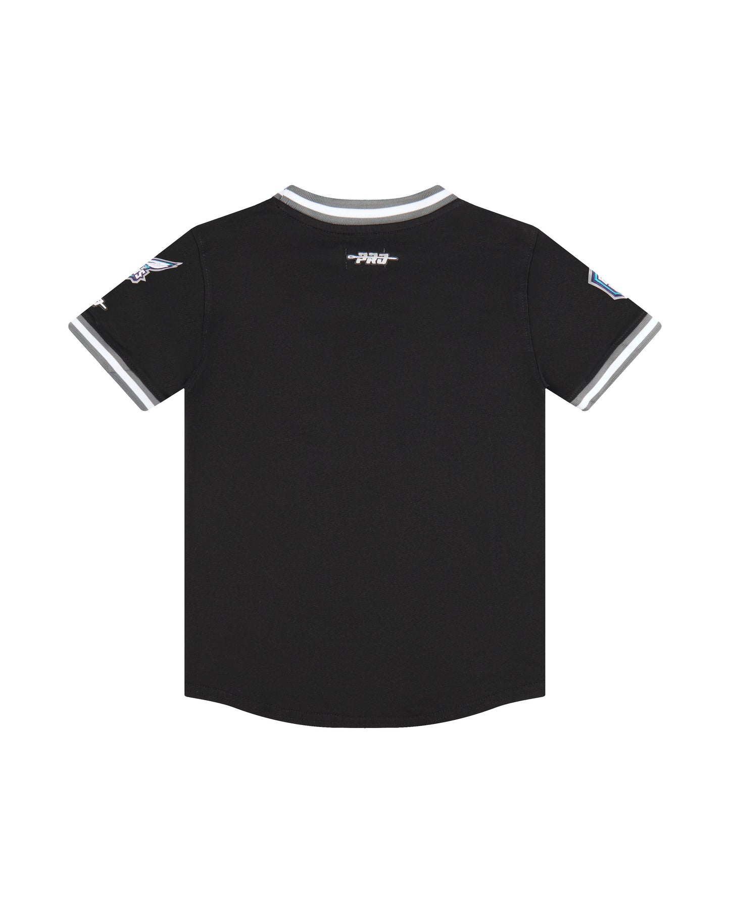 NBA CHARLOTTE HORNETS CLASSIC LITTLE BOYS SHORT SLEEVE STRIPED RIB TEE (BLACK/GRAY)