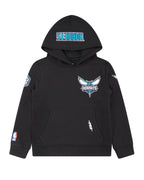 NBA CHARLOTTE HORNETS CLASSIC LITTLE BOY'S FLEECE PULLOVER HOODIE (BLACK)