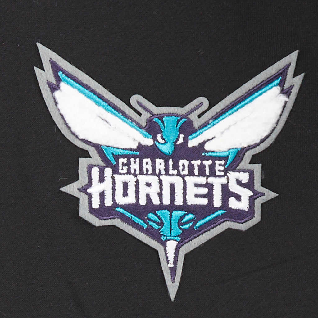 NBA CHARLOTTE HORNETS CLASSIC LITTLE BOY'S FLEECE PULLOVER HOODIE (BLACK)