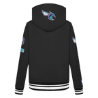 NBA CHARLOTTE HORNETS RETRO CLASSIC LITTLE BOY'S RIB FLEECE PULLOVER HOODIE (BLACK)
