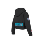 NBA CHARLOTTE HORNETS CLASSIC LITTLE GIRL'S FLEECE FULL ZIP HOODIE (BLACK)