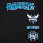 NBA CHARLOTTE HORNETS RETRO CLASSIC TODDLER BOY'S SHORT SLEEVE TAPING TEE(BLACK)