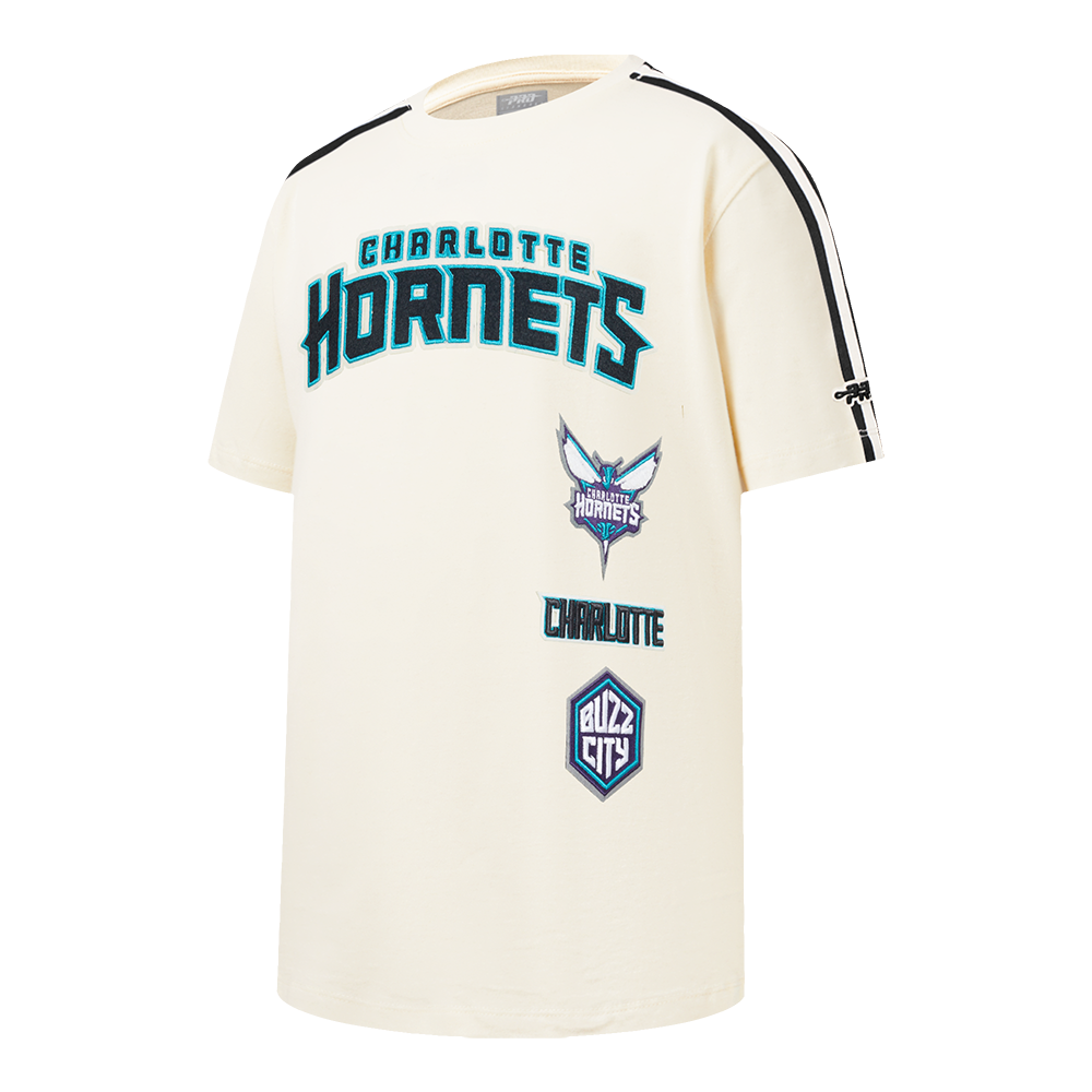 NBA CHARLOTTE HORNETS RETRO CLASSIC TODDLER BOYS SHORT SLEEVE TAPING TEE(BLACK)
