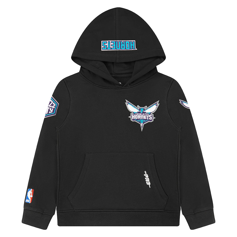 NBA CHARLOTTE HORNETS CLASSIC TODDLER BOY'S FLEECE PULLOVER HOODIE (BLACK)