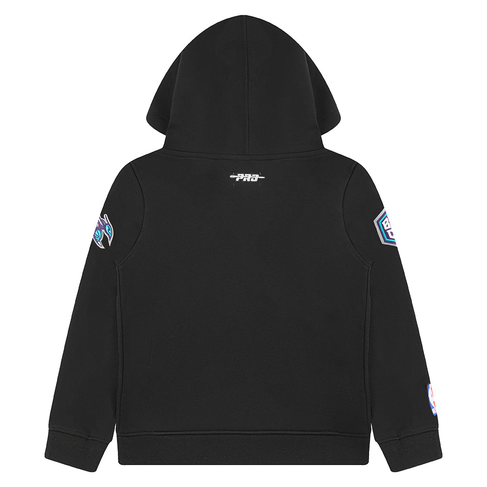 NBA CHARLOTTE HORNETS CLASSIC TODDLER BOY'S FLEECE PULLOVER HOODIE (BLACK)