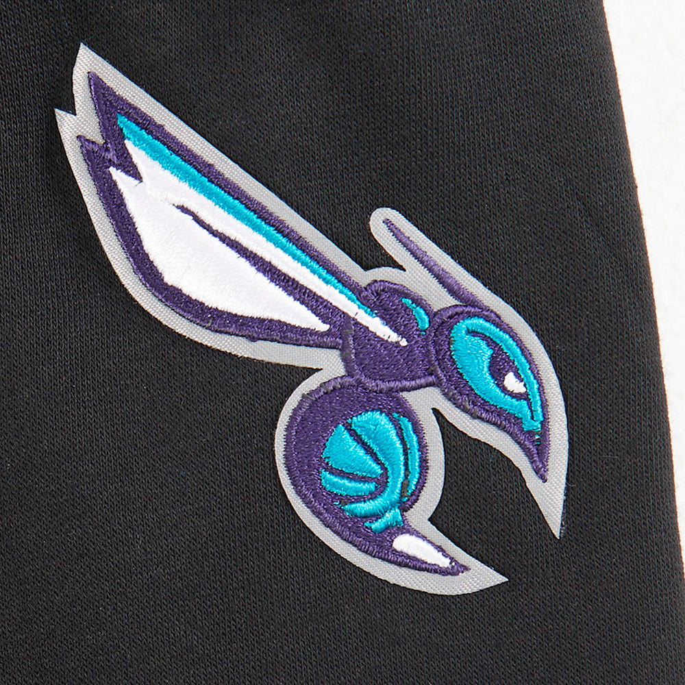 NBA CHARLOTTE HORNETS CLASSIC TODDLER BOY'S FLEECE PULLOVER HOODIE (BLACK)