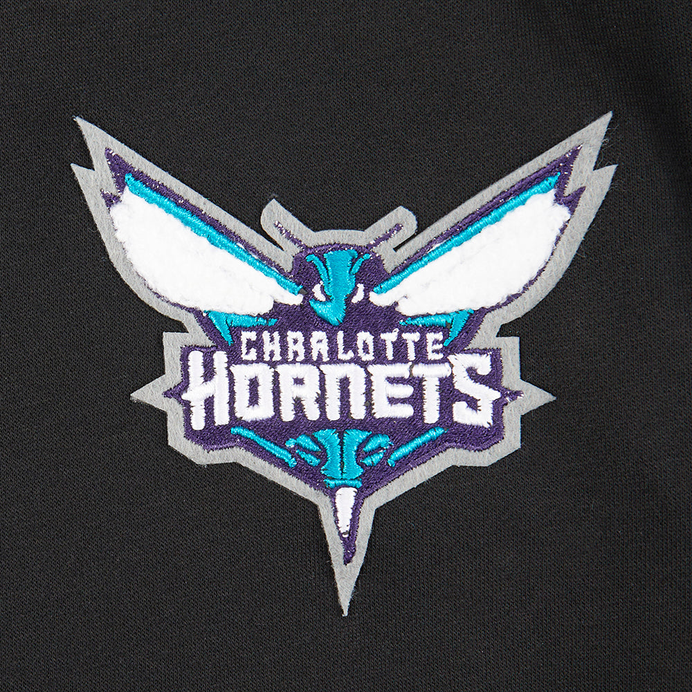 NBA CHARLOTTE HORNETS CLASSIC TODDLER BOY'S FLEECE PULLOVER HOODIE (BLACK)