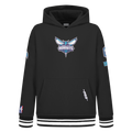 NBA CHARLOTTE HORNETS RETRO CLASSIC TODDLER BOY'S RIB FLEECE PULLOVER HOODIE (BLACK)