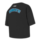 NBA CHARLOTTE HORNETS CLASSIC TODDLER GIRL'S SHORT SLEEVE BOXY TEE (BLACK)