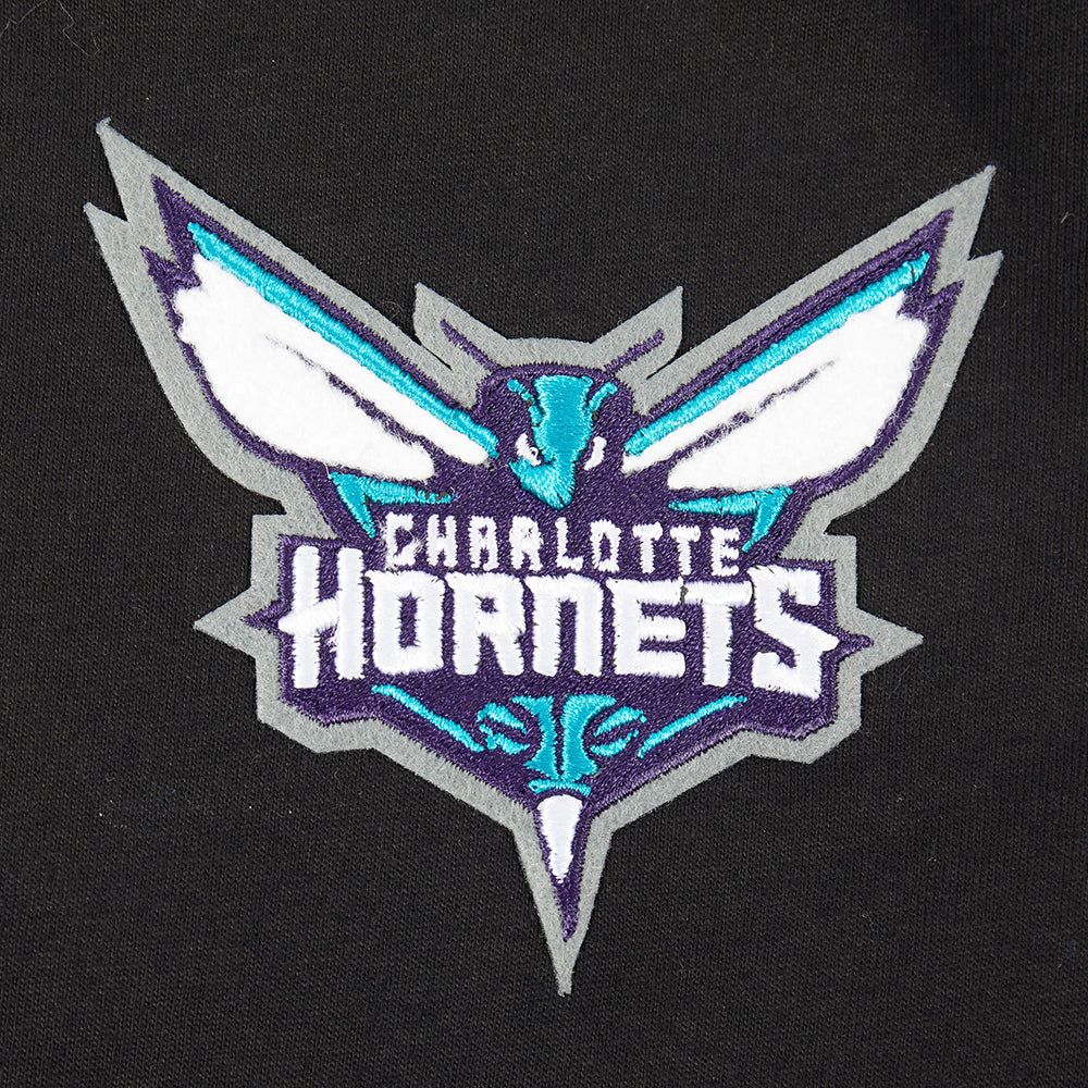 NBA CHARLOTTE HORNETS CLASSIC TODDLER GIRL'S SHORT SLEEVE BOXY TEE (BLACK)