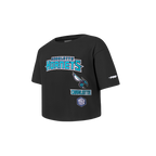 NBA CHARLOTTE HORNETS RETRO CLASSIC TODDLER GIRL'S SHORT SLEEVE BOXY TEE (BLACK)