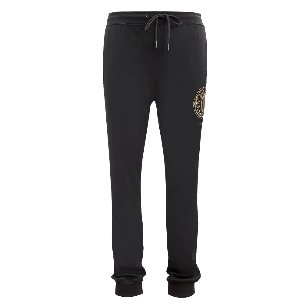 NBA DALLAS MAVERICKS BLACK & GOLD DOUBLE KNIT JOGGER (BLACK)