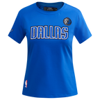 NBA DALLAS MAVERICKS CLASSIC WOMEN'S SJ SLIM FIT TEE (ROYAL BLUE)
