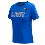 NBA DALLAS MAVERICKS CLASSIC WOMEN'S SJ SLIM FIT TEE (ROYAL BLUE)